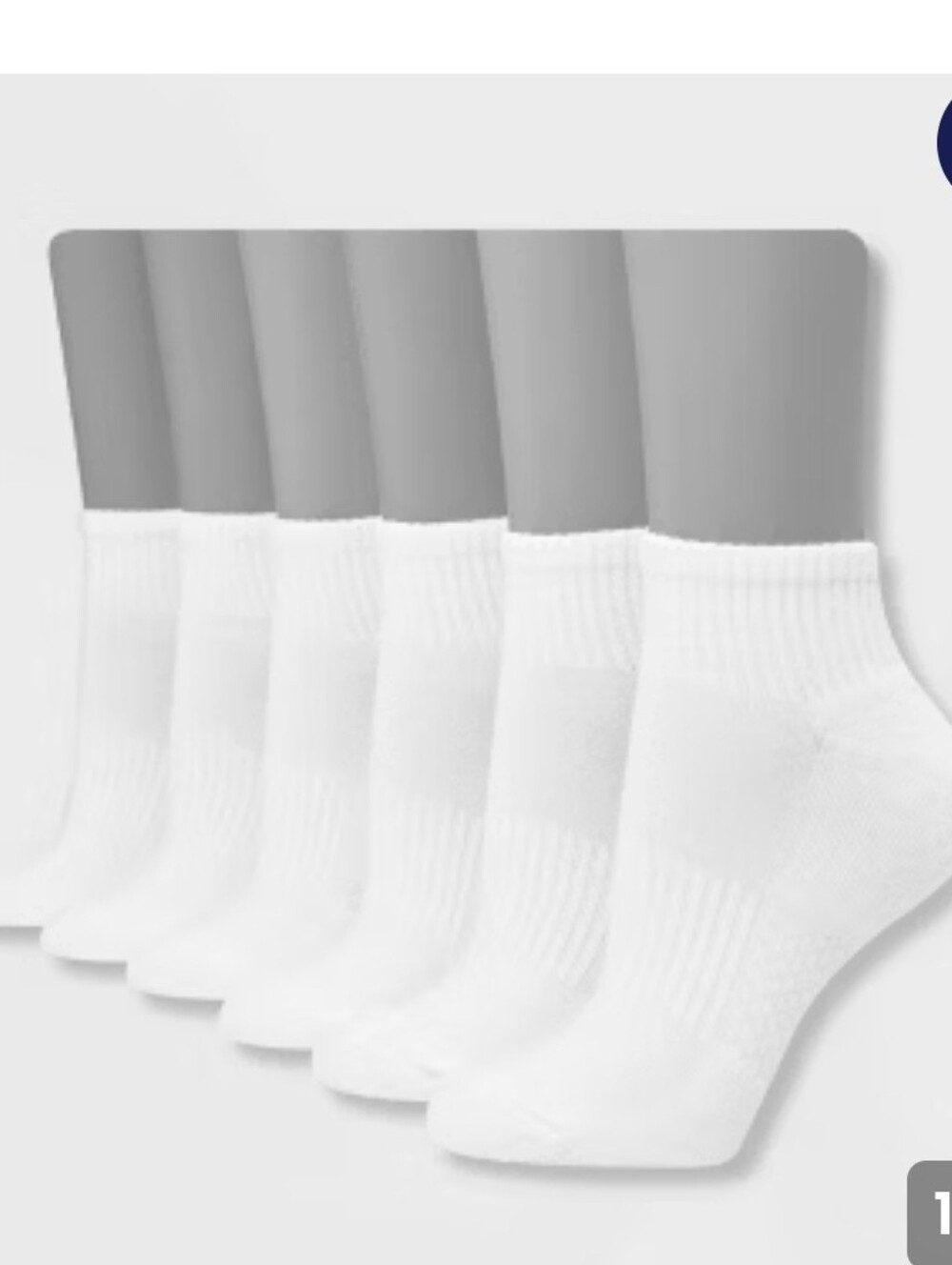 Hanes Moves Premium Women's 6pk Ankle Socks, X-Temp Extended Size 5-9